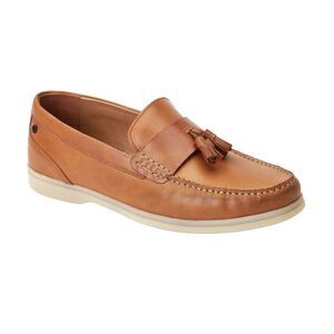 Base London Mens Bonito Leather Loafers / Burnt Tan